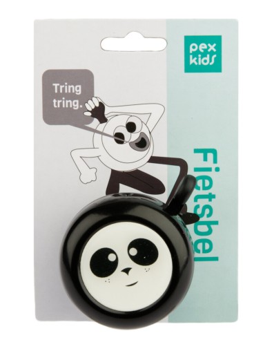 Fahrradklingel PexKids Panda - Schwarz/Weiß
