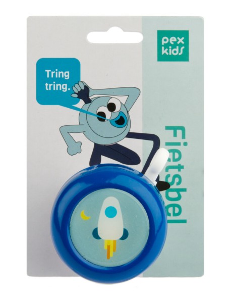 Fahrradklingel PexKids Rocket - Blau/Weiß