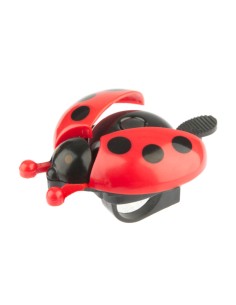 Fahrradklingel PexKids Marienkäfer mit offenen Flügeln - Rot/Schwarz