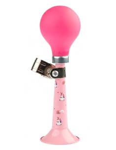 Fahrradhupe PexKids Unicorn - Rosa mit einer rosafarbenen Quetschbirne