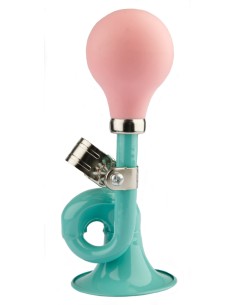 Fahrradhupe Locken PexKids - Grün mit rosa Kugel