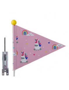 Sicherheitsfahne Pexkids Unicorn   rosa mit Einhornaufdruck