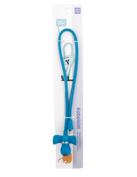Silikon-Fahrradschloß PexKids Flappie 10 x 58 cm   Blau