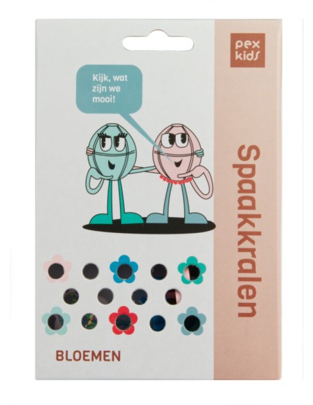 Fahrrad-Speichenperlen PexKids "Blumen" 4-farbig sortiert (12  Stück auf Karte)