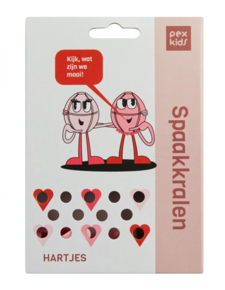 Fahrrad-Speichenperlen PexKids "Herzen  4-farbig sortiert (20 Stück auf Karte)