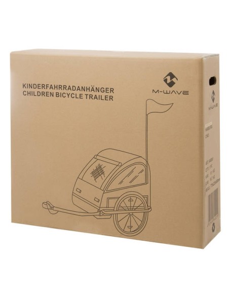 Kinder- und gepäck-Fahrradanhänger M-Wave Kids Ride Easy mit Stahlrahmen