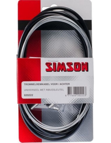 Simson Trommelbremszug Satz Komplett - Universell - schwarz