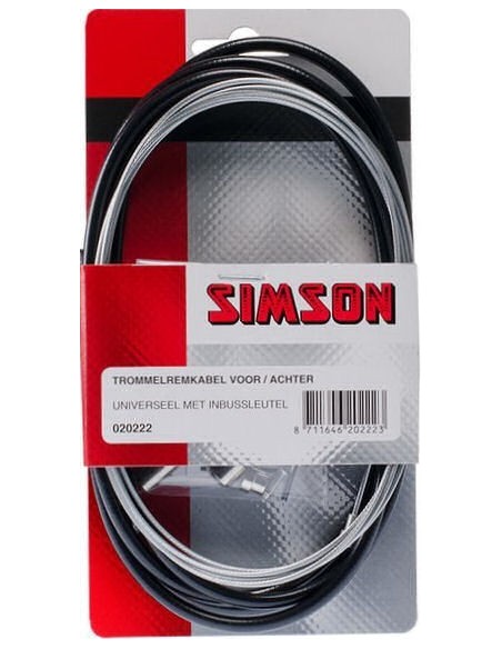 Simson Trommelbremszug Satz Komplett - Universell - schwarz
