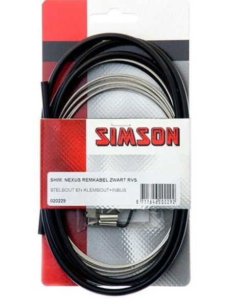Simson Bremszug Satz Komplett Shimano Nexus Rollerbremse - schwarz
