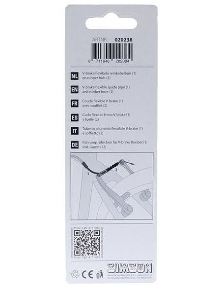 Simson Führungsröhrchen für V-Bremse Flexibel ink. Gummi (2x)