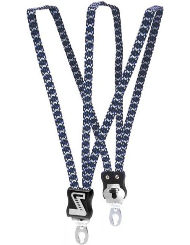 Spanngurt Gepäckträger Trio Simson mit 3 Gurte - Marine/Weiß