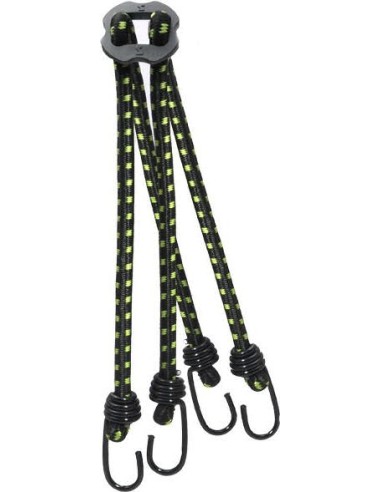 Gepäckspinne Simson mit  4 Armen - Schwarz/Grün