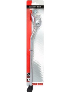 Seitenständer 28" Simson Basic mit 30mm breiter Platte - Silber