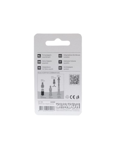 Simson Ventiladapter Sortiment - 3 teilig