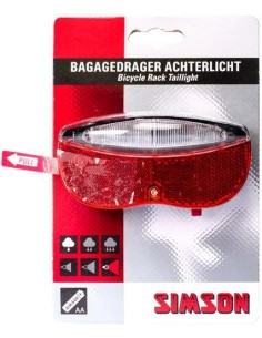 Rücklicht für Gepäckträger Simson Regular mit Batterien