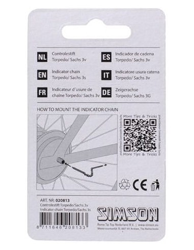 Simson Zeigerachse Torpedo/Sachs 3-fach