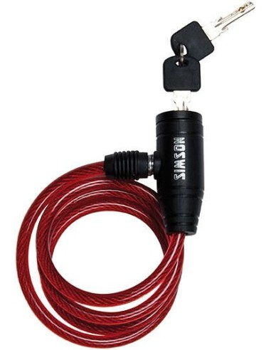 Simson Spiralkabelschloß für Kinder 8mmx90cm