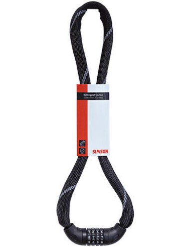 Kettenschloss mit Zahlencode Simson Combo - Schwarz  - 100 cm