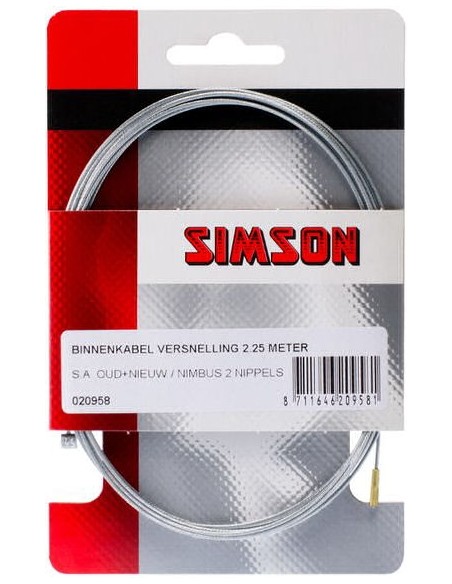 Schaltzug innen Simson Sturmey Archer Alt/Neu Gazelle 2.25 Meter - Silber