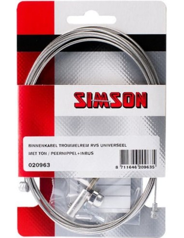 Simson Innen Trommelbremszug - Universell 2.25mtr. - edelstahl