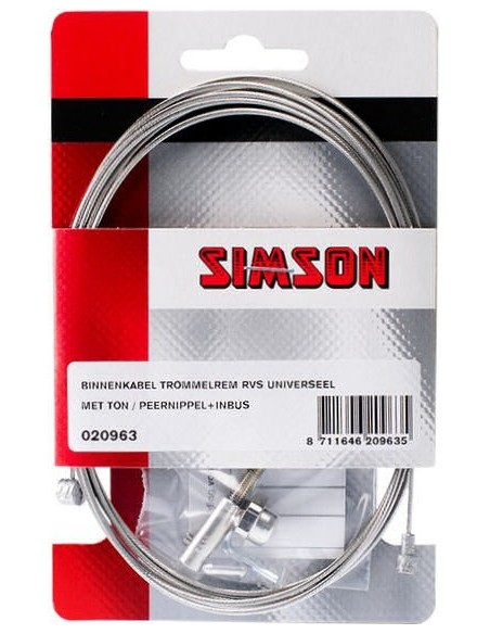 Simson Innen Trommelbremszug - Universell 2.25mtr. - edelstahl