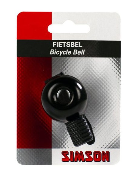 Fahrradklingel Simson Mini mit Flexbandaufsatz - Schwarz
