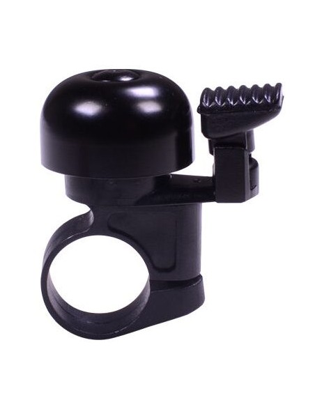 Simson Fahrradklingel Mini 32mm mit fester Kunststoffbefestigung - schwarz