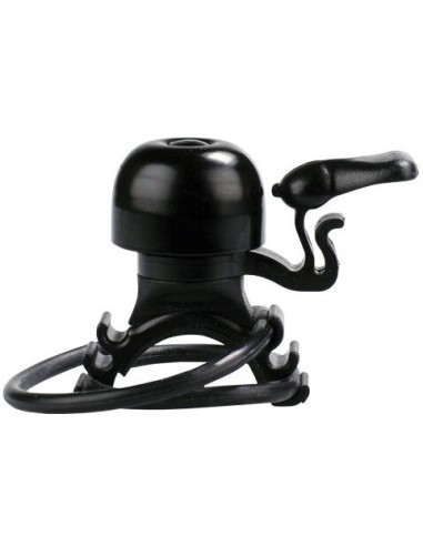 Fahrradklingel Simson Micro ø23mm mit Gummibandbefestigung - Schwarz