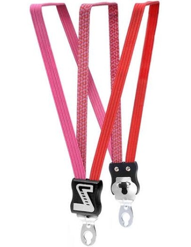 Spanngurt Gepäckträger Trio Simson Kurz mit 3 Gurte - Rosa/Rot