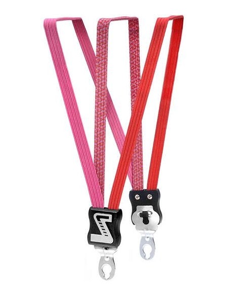 Spanngurt Gepäckträger Trio Simson Kurz mit 3 Gurte - Rosa/Rot
