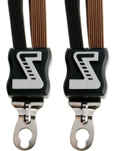 Spanngrut Gepäckträger Quattro Simson Extra Stark mit 4 gurte - Schwarz/Braun