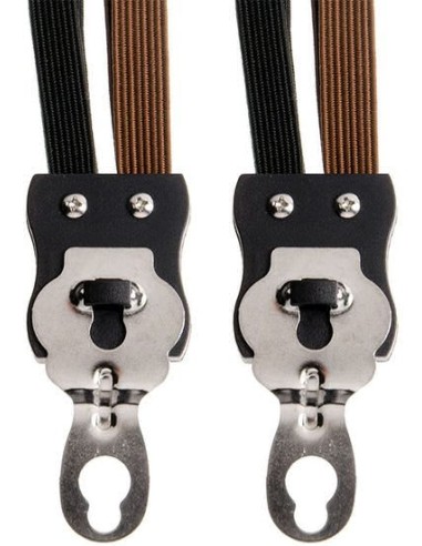 Spanngrut Gepäckträger Quattro Simson Extra Stark mit 4 gurte - Schwarz/Braun