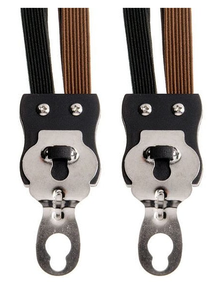 Spanngrut Gepäckträger Quattro Simson Extra Stark mit 4 gurte - Schwarz/Braun