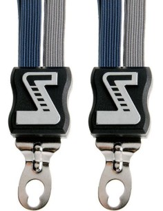 Spanngurt Gepäckträger Quattro Simson Extra Stark mit 4 Gurte - Marineblau/Grau