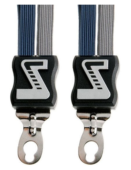 Spanngurt Gepäckträger Quattro Simson Extra Stark mit 4 Gurte - Marineblau/Grau