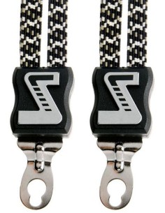 Spanngurt Gepäckträger Quattro Simson Extra Stark mit 4 Gurte - Schwarz/Weiß