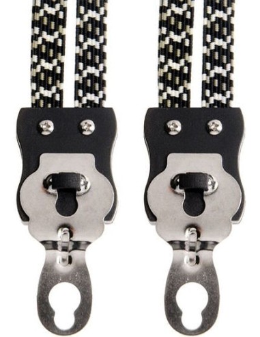 Spanngurt Gepäckträger Quattro Simson Extra Stark mit 4 Gurte - Schwarz/Weiß