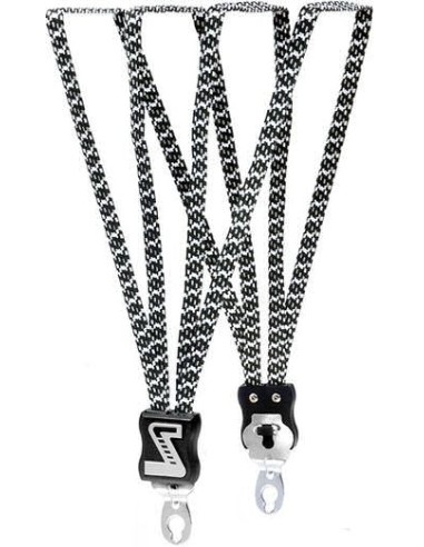 Spanngurt Gepäckträger Quattro Simson Extra Stark mit 4 Gurte - Schwarz/Weiß