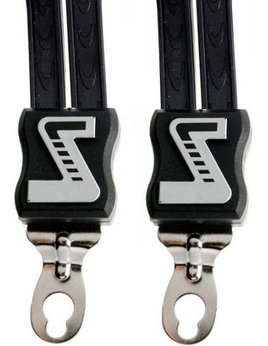 Spanngurt Gepäckträger Duo Simson gummi mit 2 Gurte - Schwarz