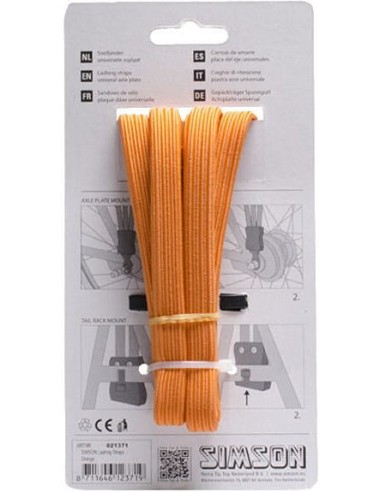 Spanngurt Gepäckträger Trio Simson mit 3 Gurte - Orange