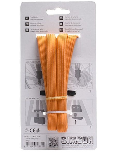 Spanngurt Gepäckträger Trio Simson mit 3 Gurte - Orange