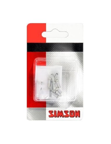 Anti-Ausfrans Nippel Simson Aluminium  - 10 Stück - Silber