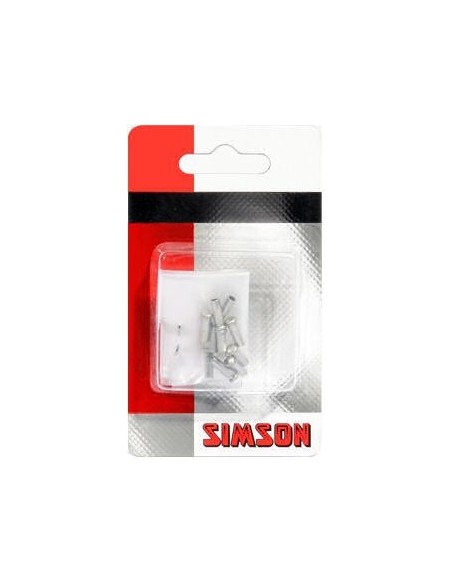 Anti-Ausfrans Nippel Simson Aluminium  - 10 Stück - Silber
