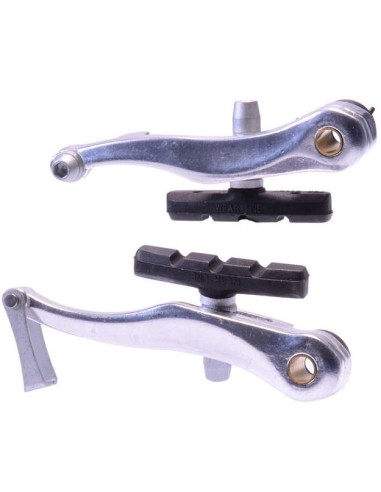 Simson V-bremse Satz für Hinten und Vorne - silber