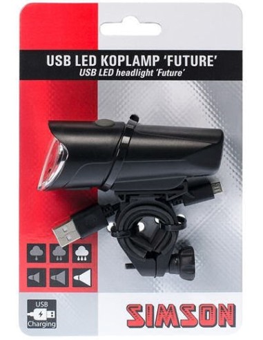 Simson USB LED Scheinwerfer "Future" 30 Lux