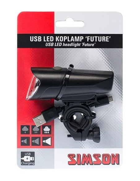 Simson USB LED Scheinwerfer "Future" 30 Lux