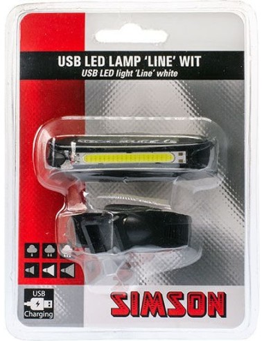 Simson USB LED Scheinwerfer "Line" 20 LED's - 8 Lux - weiß