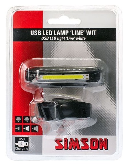 Simson USB LED Scheinwerfer "Line" 20 LED's - 8 Lux - weiß