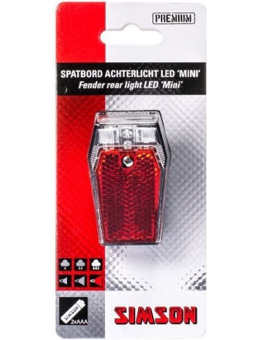 Simson Rücklicht für Schutzblech "Mini" 1 LED - On/Off