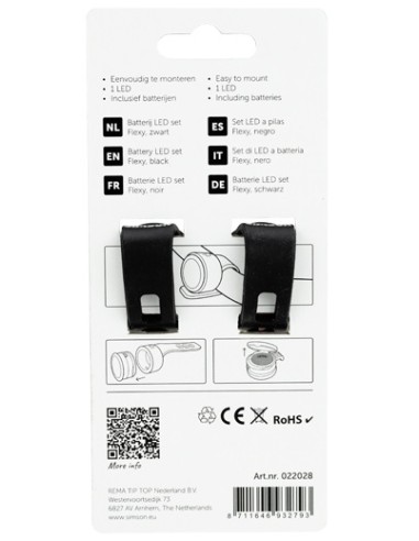 Beleuchtungsset Simson 'Flexy' Batterie LED Set - Schwarz